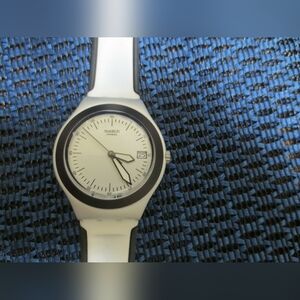 LIVE AND LET DIE! Swatch IRONY BIG w DATE "007" JAMES BOND SPECIAL! NIP-…